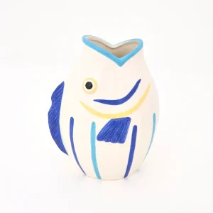 Vasija de gres con forma de pez