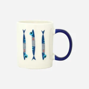 Taza con 3 peces pintados