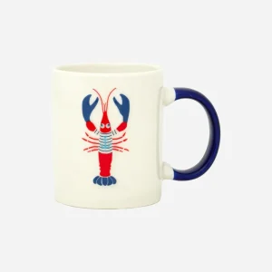 Taza con una langosta pintada