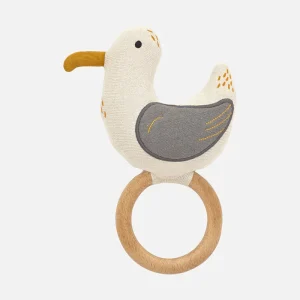 Sonajero con gaviota de peluche