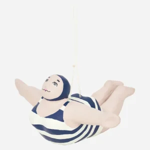 Bañista decorativa de papel maché para colgar