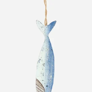 Colgante de metal con forma de ballena, pequeño