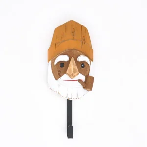 Colgador marinero de madera y metal