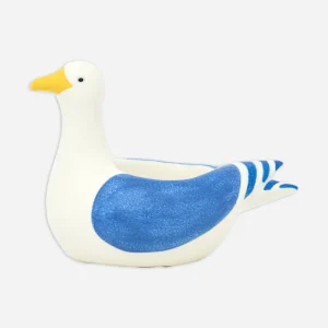 Portavelas de gres con forma de gaviota