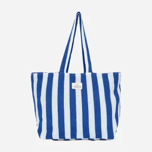 Bolso de tamaño grande de algodón a rayas