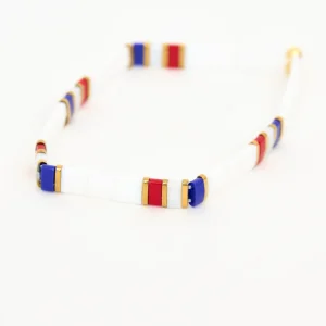 Pulsera marinera con perla de vidrio