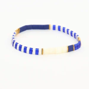 Pulsera marinera con perla de vidrio