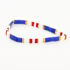 Pulsera marinera con perla de vidrio