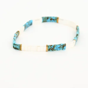 Pulsera marinera con perla de vidrio