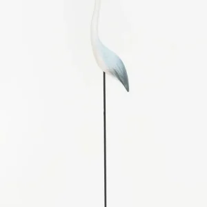 Figura de pájaro mediano con base en madera