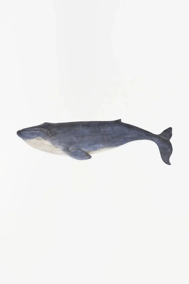 Figura de una ballena de resina para pared
