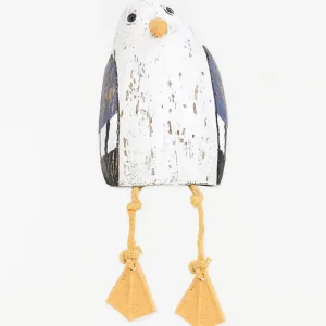 Gaviota de madera con patas de cuerda, pequeña