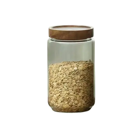 Bocaux en verre couvercle bois – Image 8