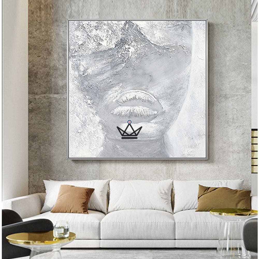 Peinture à l'huile sur toile XXL - Blanc Évocateur – Image 4