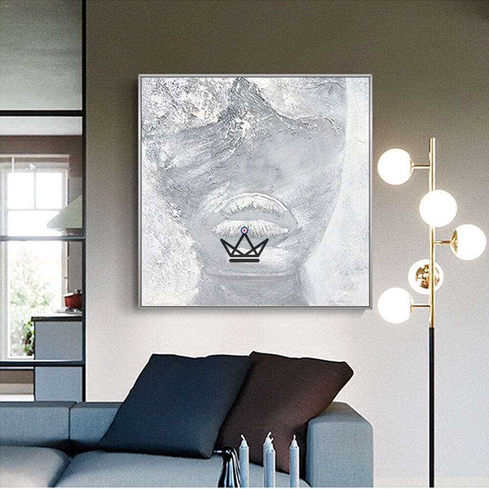 Peinture à l'huile sur toile XXL - Blanc Évocateur – Image 3