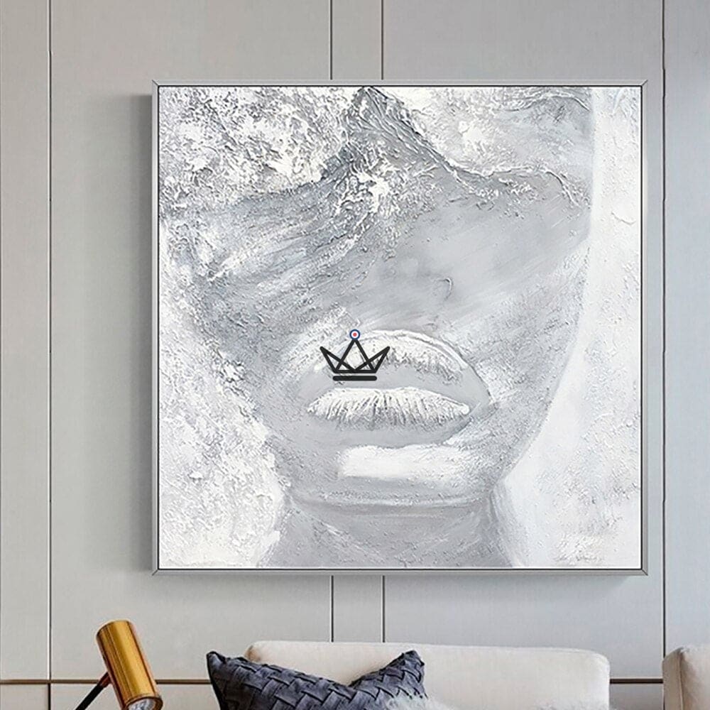 Peinture à l'huile sur toile XXL - Blanc Évocateur – Image 2