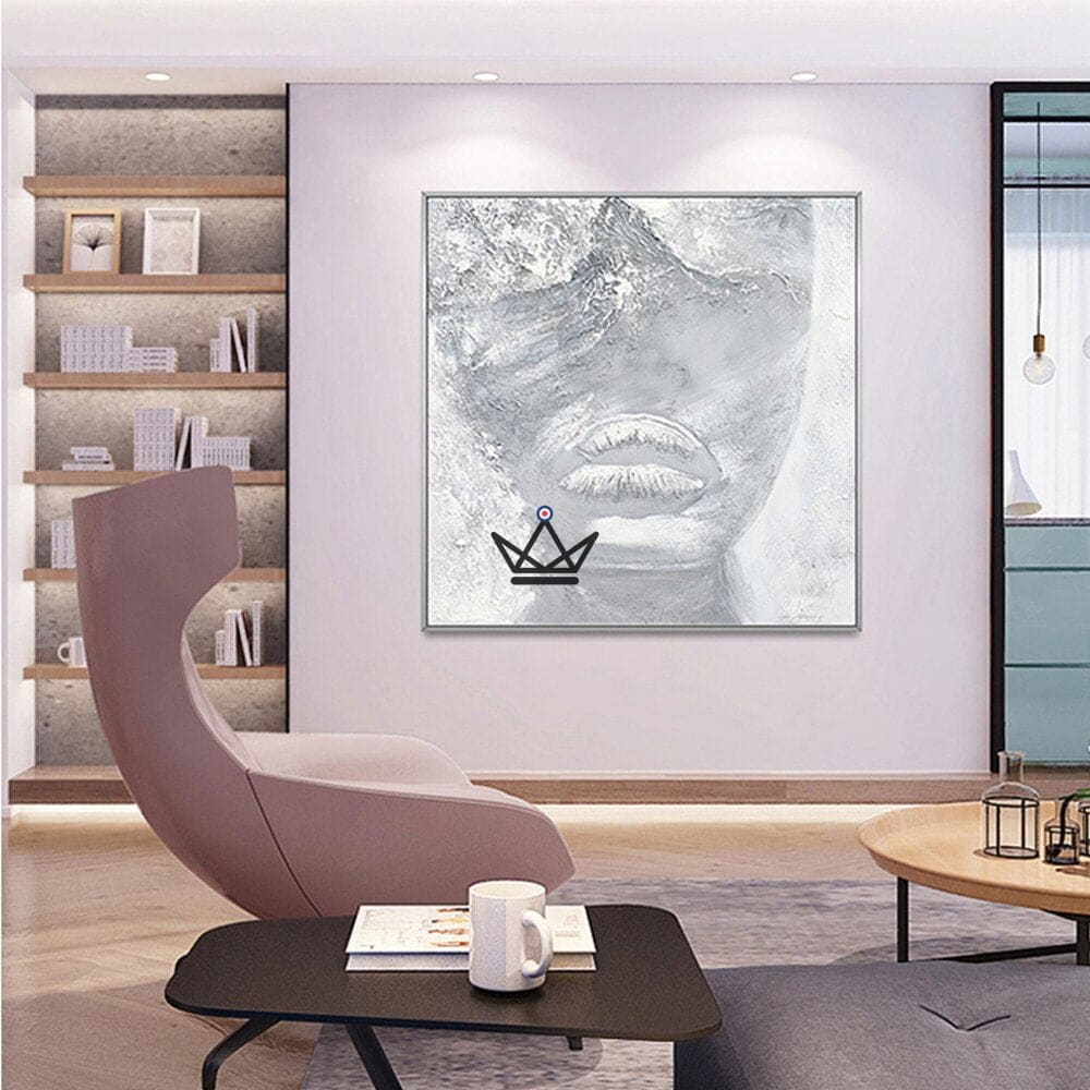 Peinture à l'huile sur toile XXL - Blanc Évocateur – Image 6
