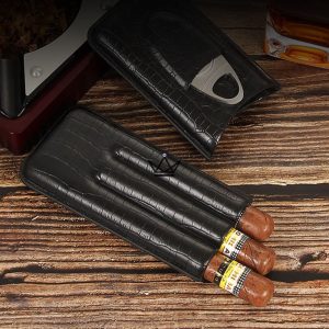 Etui à cigare en cuir avec coupe-cigare - Beast