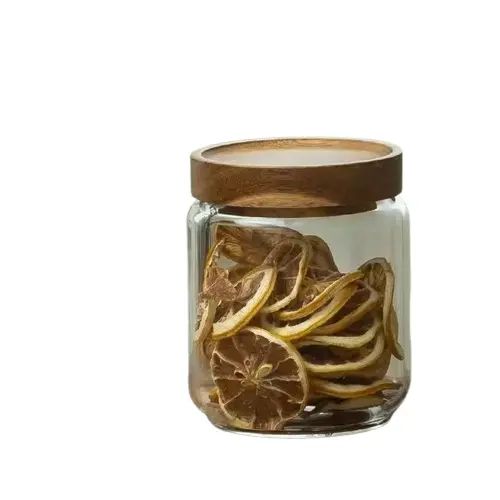 Bocaux en verre couvercle bois – Image 4