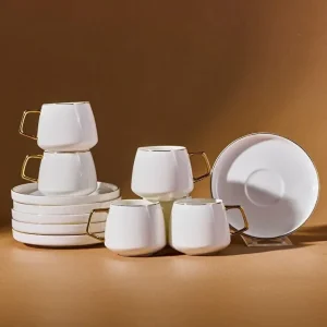 KARACA SATURN GOLD  SERVICE A CAFE 12 PIECES