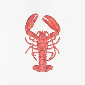 Langosta de madera pintada a mano para pared