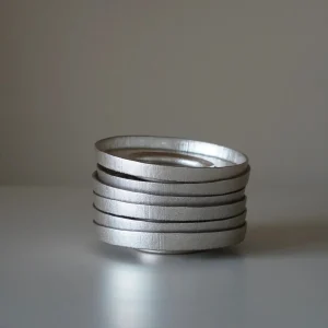 BRICARD LOT DE 6 DESSOUS DE VERRE TAUPE NACRE