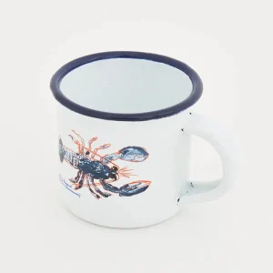 Mini mug en metal esmaltado langosta ø: 5 cm - h: 5 cm