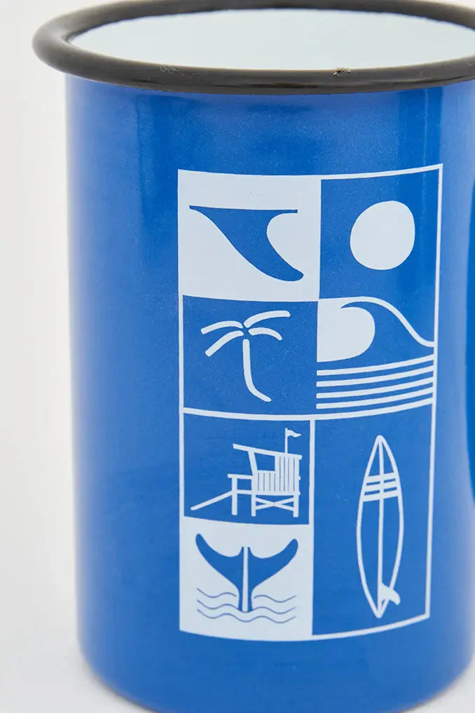 Mug grande con ambiente surfero en metal – Image 5