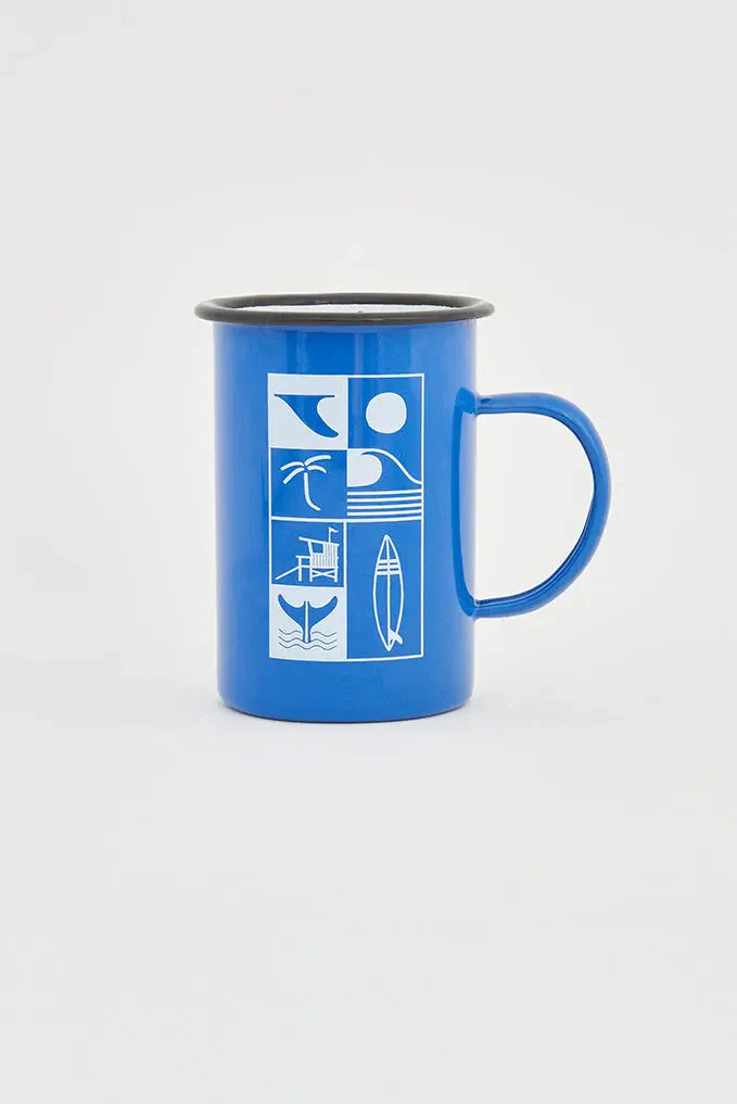 Mug grande con ambiente surfero en metal – Image 2