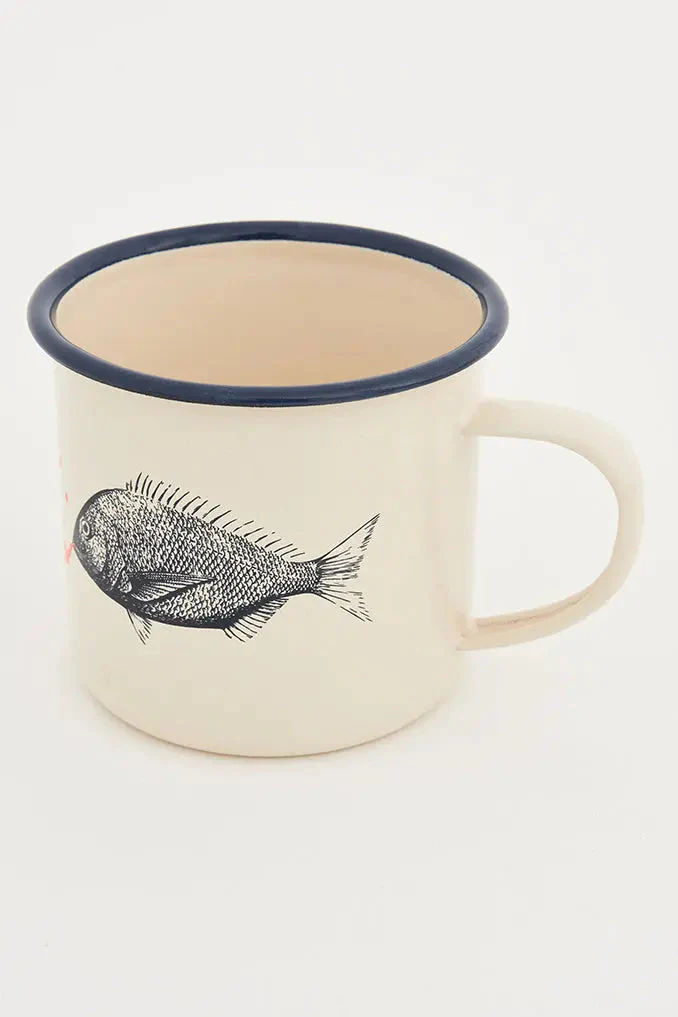 Mug peces en metal esmaltado ø: 8 cm - h: 8 cm – Image 3