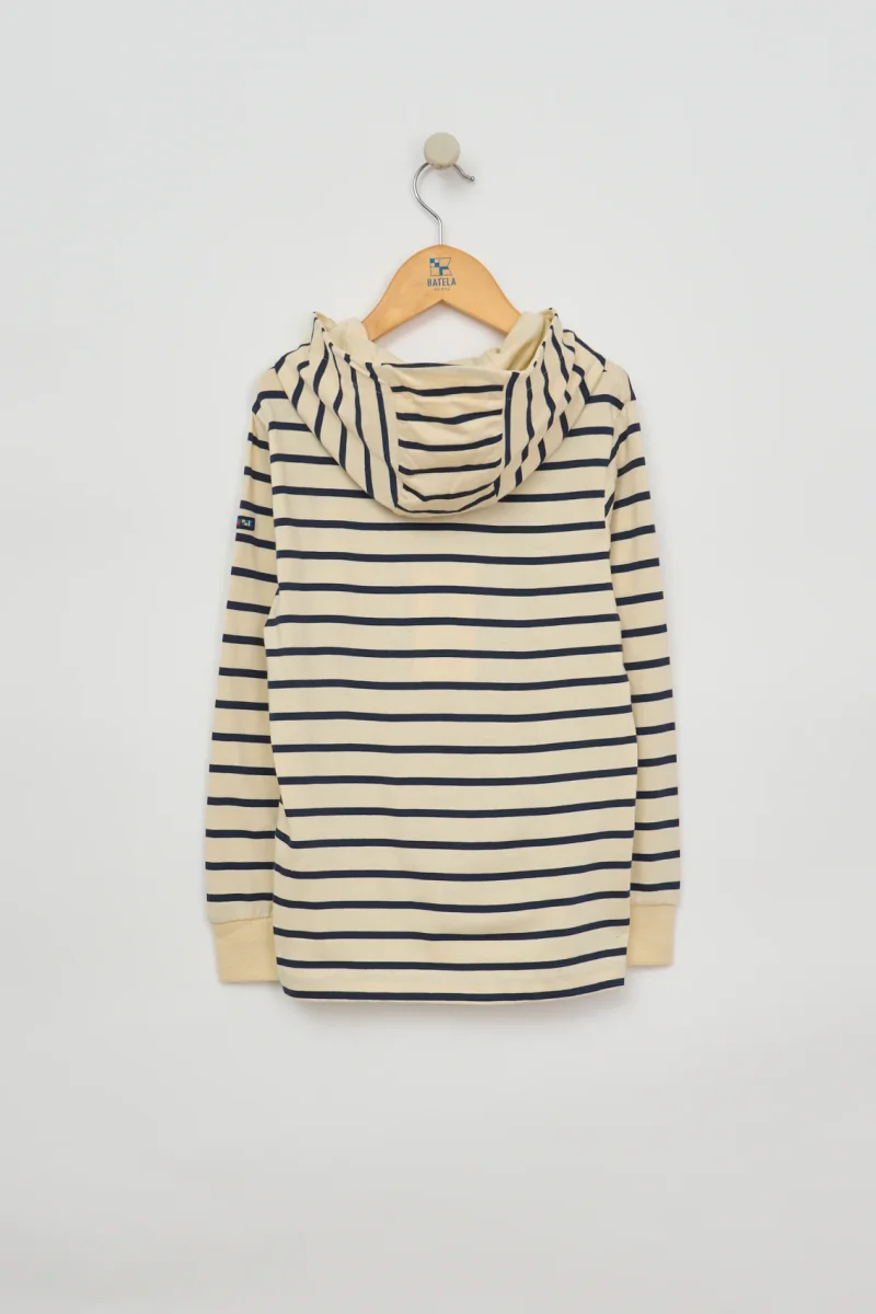 Camiseta a rayas manga larga y capucha – Image 3