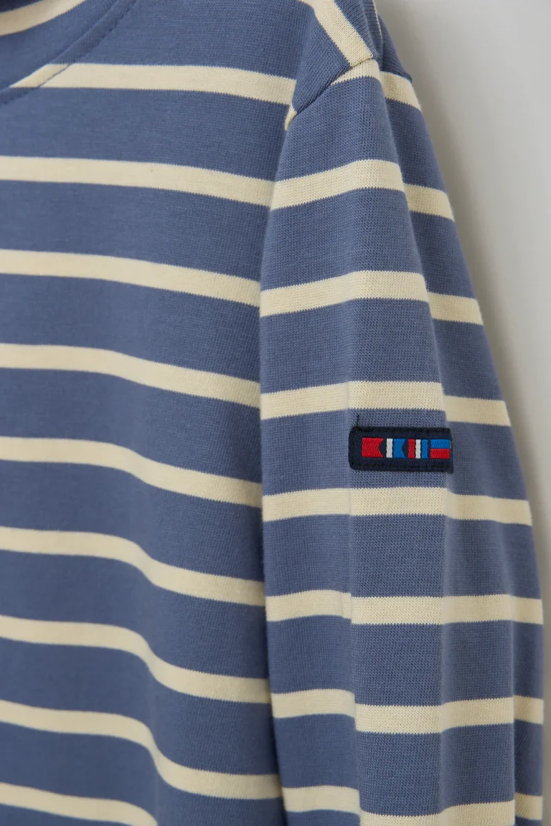 Camiseta a rayas manga larga y capucha – Image 9