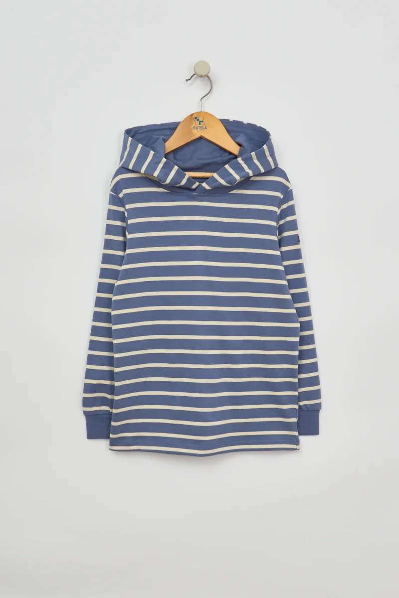 Camiseta a rayas manga larga y capucha – Image 7