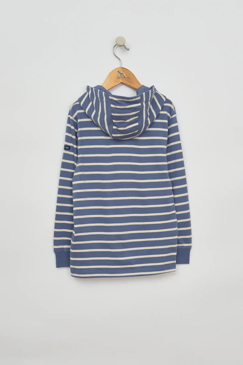Camiseta a rayas manga larga y capucha – Image 8
