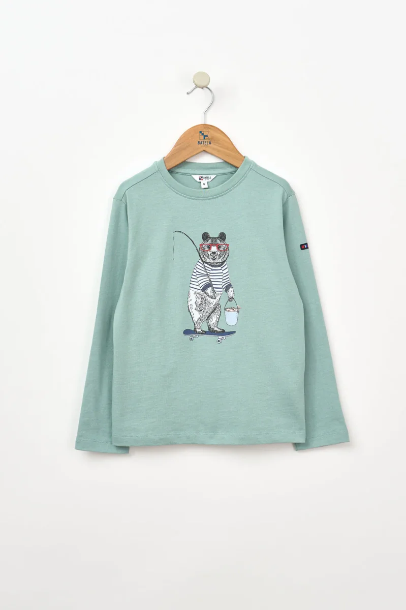 Camiseta manga larga oso pescador – Image 6