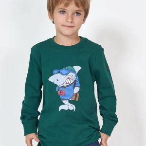 Camiseta algodón manga larga tiburón