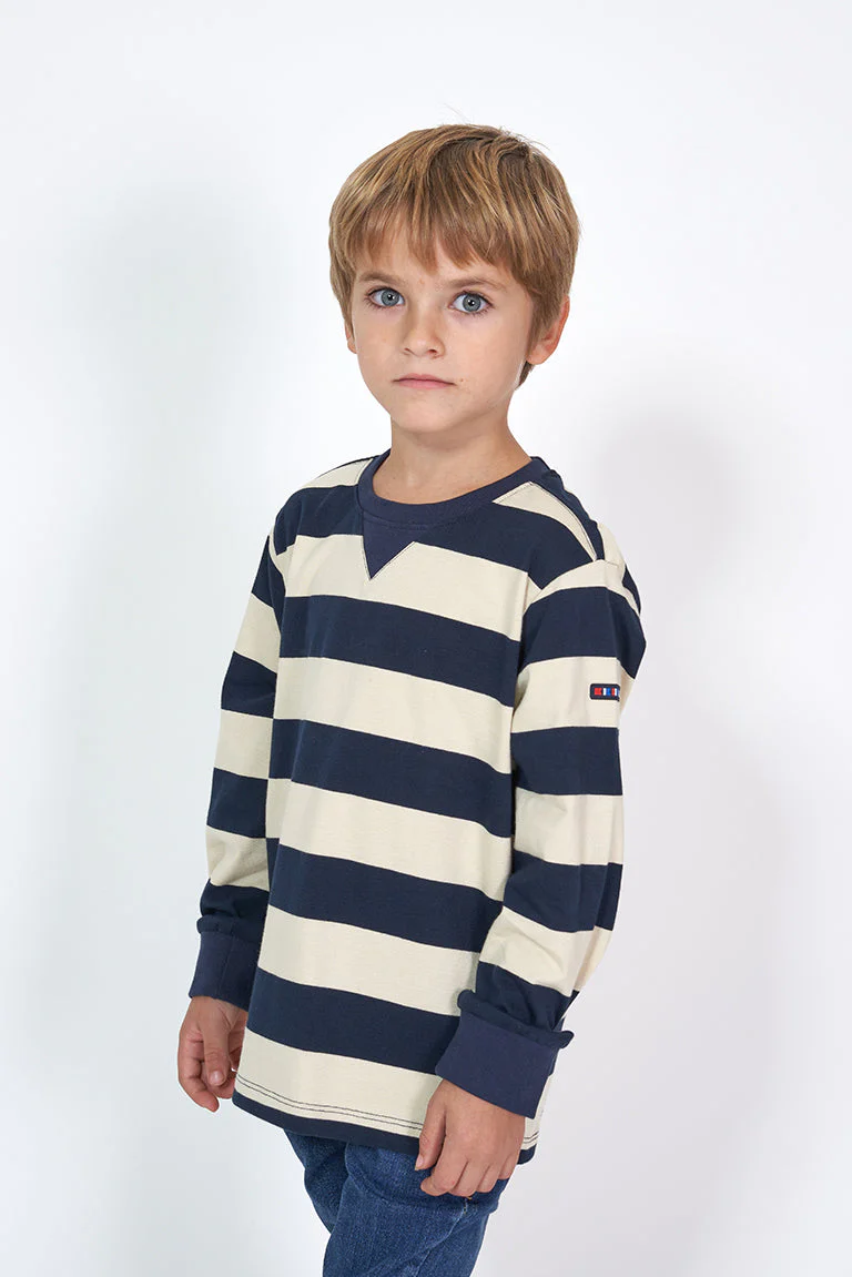 Camiseta manga larga a rayas