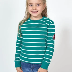 Sudadera de felpa con raya y detalle de ancla