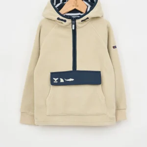 Jersey polar con capucha y bolsillo canguro