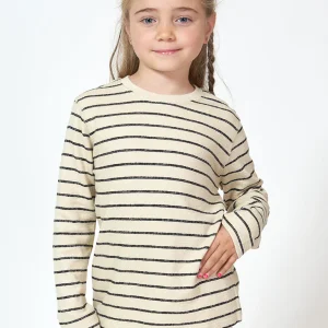 Camiseta textura jersey de manga larga y rayas