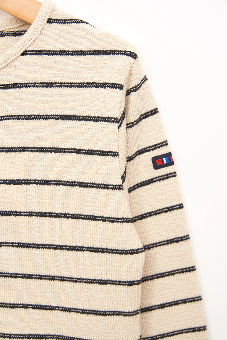 Vestido textura jersey de manga larga a rayas – Image 5