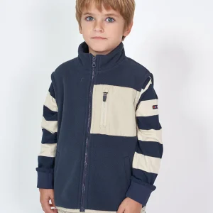 Chaleco polar bolsillo a contraste