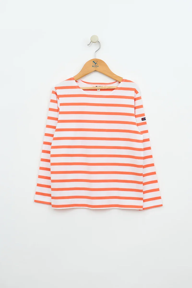 Camiseta marsellesa a rayas de algodón manga larga unisex