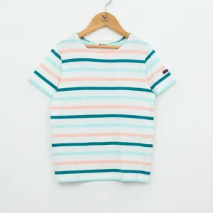 Camiseta marsellesa a rayas de algodón unisex