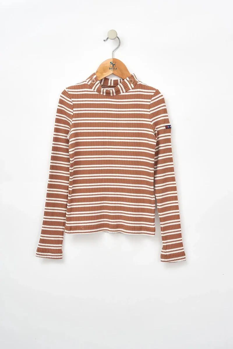 Camiseta a rayas en canalé