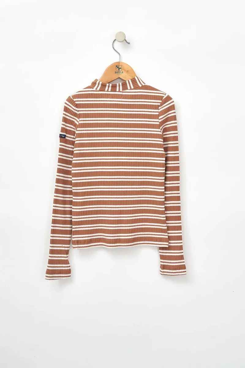 Camiseta a rayas en canalé – Image 3