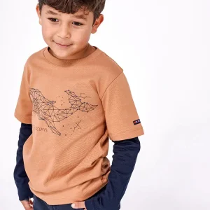 Camiseta algodón con ballena serigrafiada