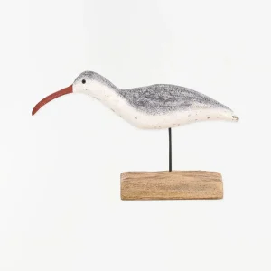 Original figura de madera de un ave costera