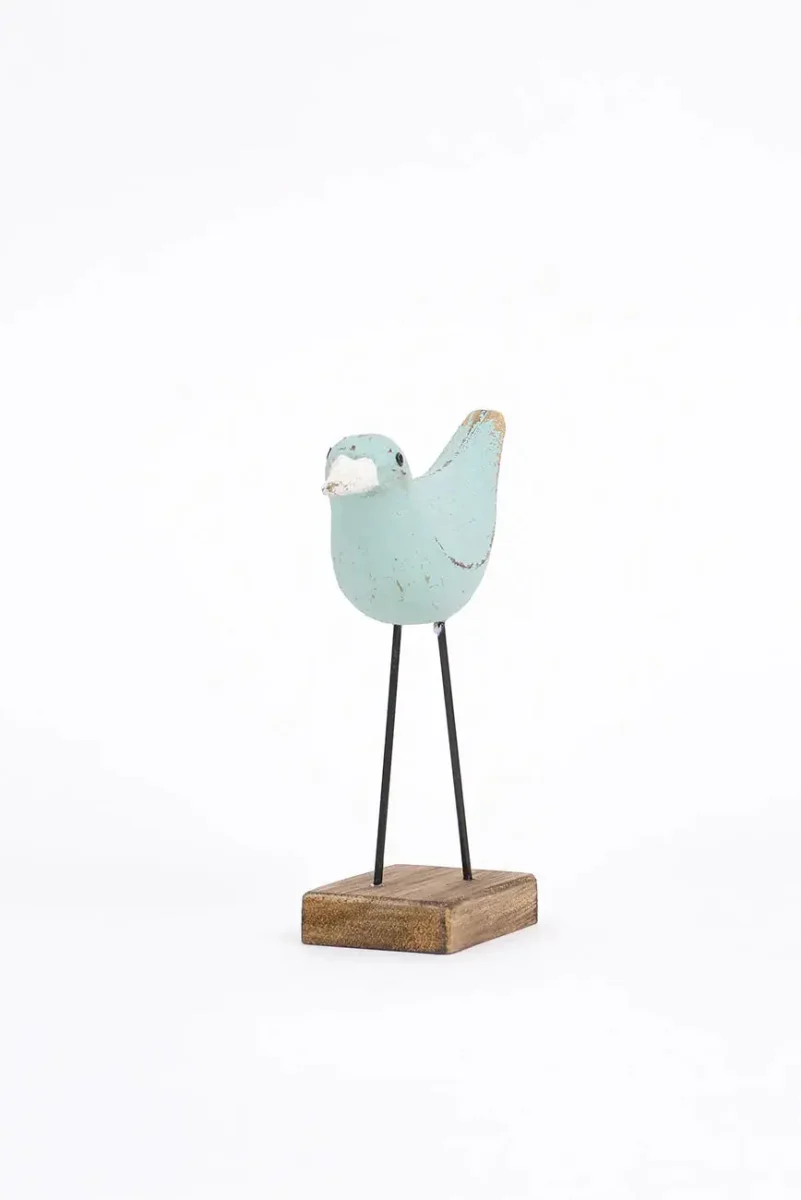 Original figura de pájaro turquesa y pico en contraste blanco – Image 5