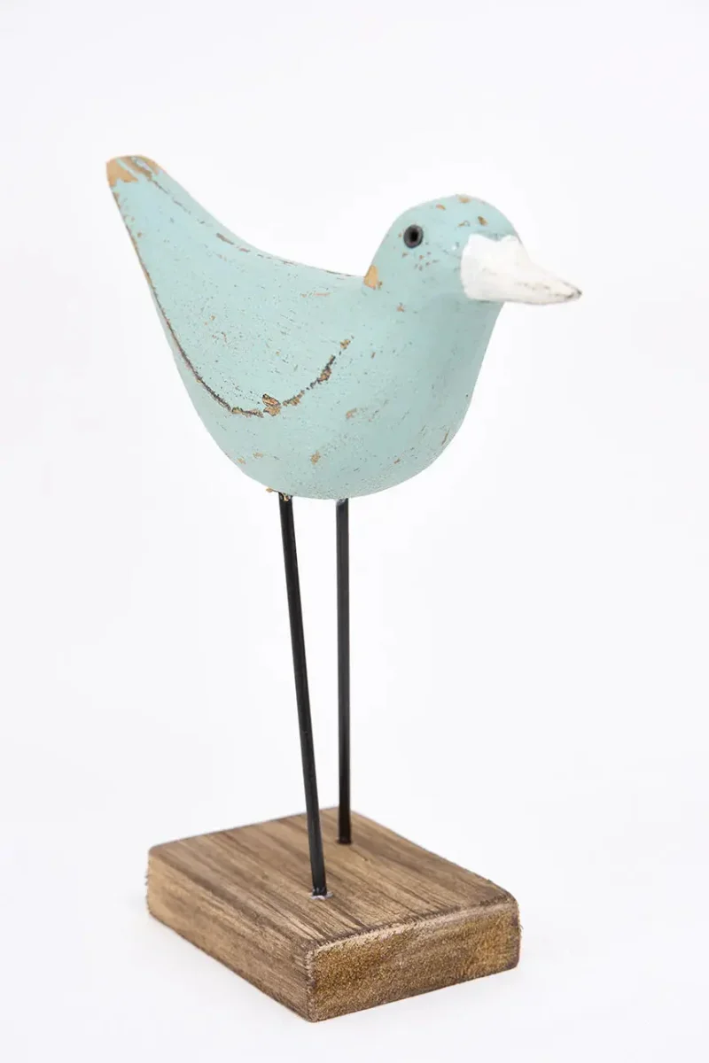 Original figura de pájaro turquesa y pico en contraste blanco – Image 8